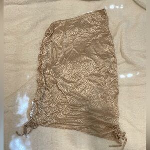 Rose Gold Leopard Midi Skirt